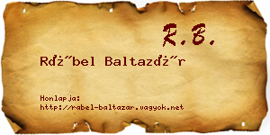 Rábel Baltazár névjegykártya